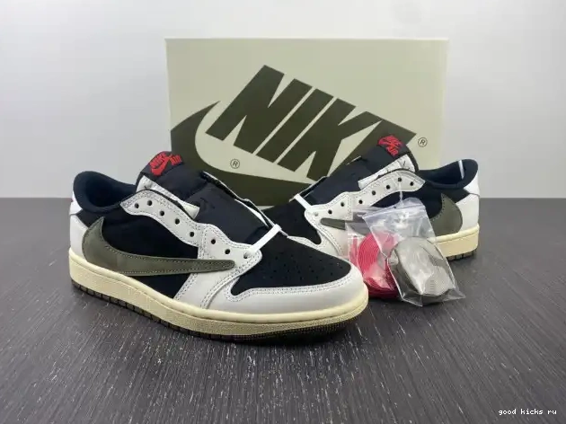 Scott Air Jordan Olive Low Travis 1 WMNS OG x DZ4137-106 0624